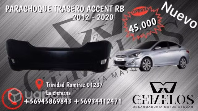 Parachoque accent rb