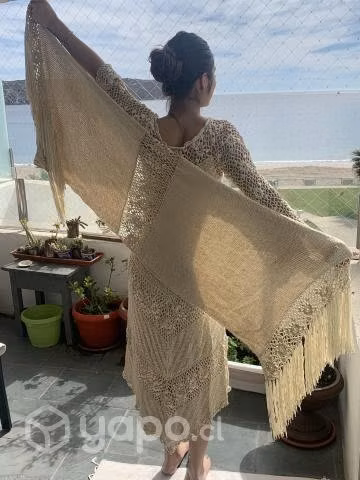 Vestido tejido de seda
