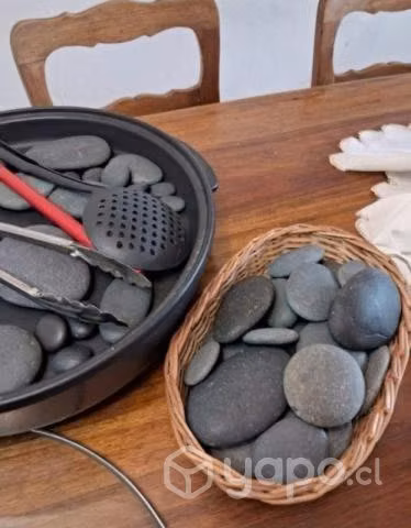 Olla piedra calientes más piedra y accesorios