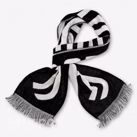 Juventus BUFANDA Black and White Con Logo - Imagen 2