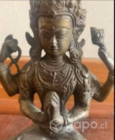 Figura de bronce puro, Diosa de Indonesia. Hay dos - Imagen 2