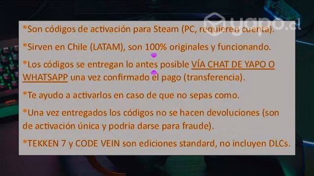 Códigos de activación STEAM (3 juegos)