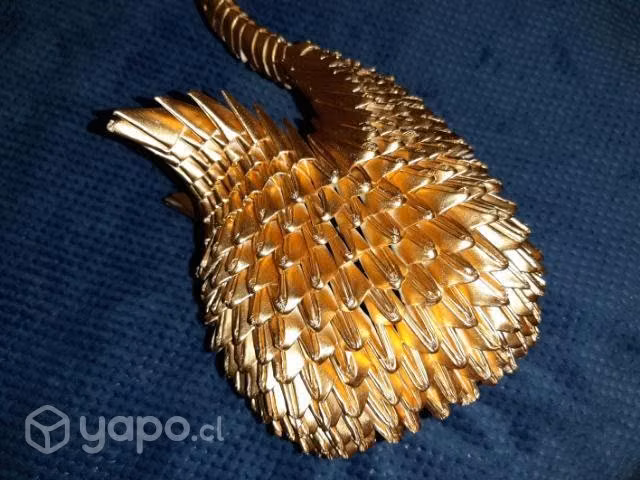 Cisne Dorado Antiguo Escultura Centro de mesa 35cm