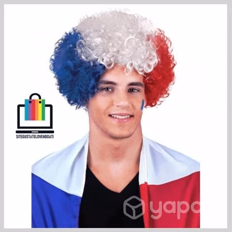 Peluca de Payaso Tricolor Chile - Imagen 2