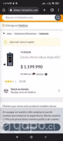 Estufa a Pellet Italiana Alaska 850