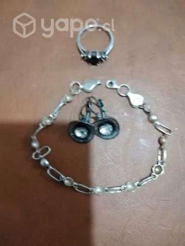 Conjunto de plata joyas