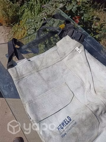 Pantalón de soldar cuero cabritilla - Imagen 2