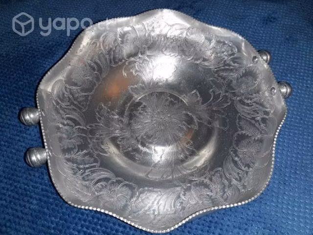 Bandeja Restaurada Antigua y Pulida Grande 34cms