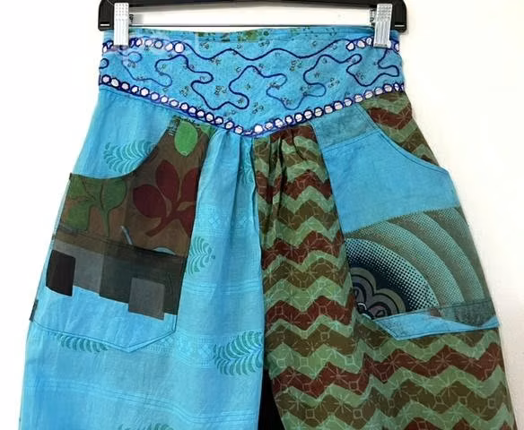 Pantalón Hindu Con Bolsillo Talla S/m Negro - Imagen 3