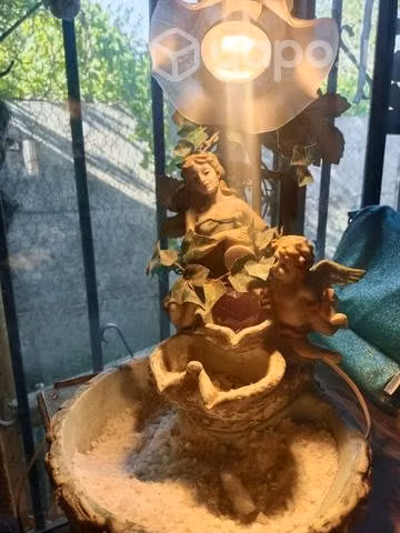 Lámpara fuente de loza