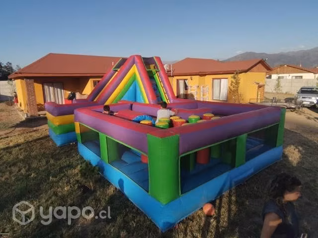 Juego inflable con obstaculo