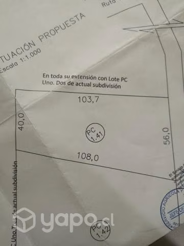 Terreno con rol propio
