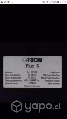 Parlantes Canton Alemanes originales