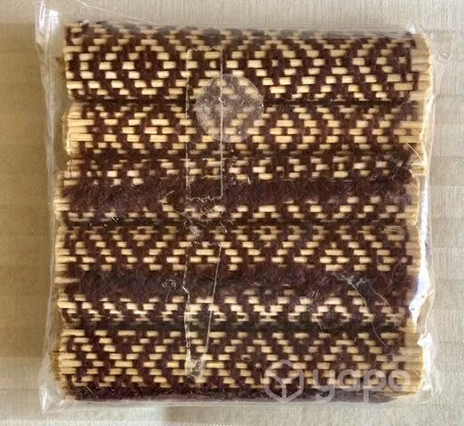 Posavasos / Set 6 Piezas / Bambú -Tejidos / Nuevos