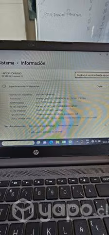 Notebook HP Intel Core I3, 8GB RAM 256 GB SSD 14"