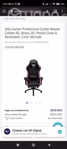 Silla gamer COOLER MASTER XCALIBER - Imagen 2