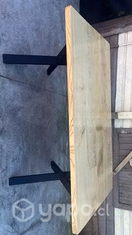Mesa estilo industrial (castaño solido)