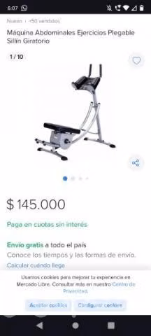 Maquina de ejerccios