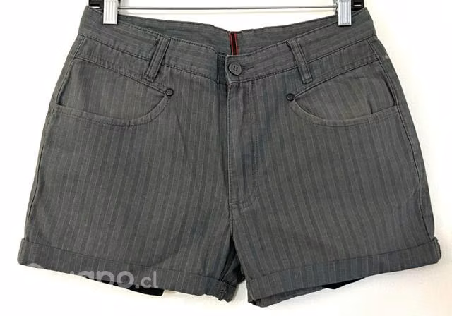 Shorts No Elásticado Marca Basement 38/40 Gris