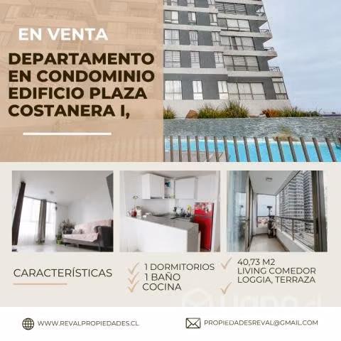 Departamento en condominio Edificio Plaza Costaner