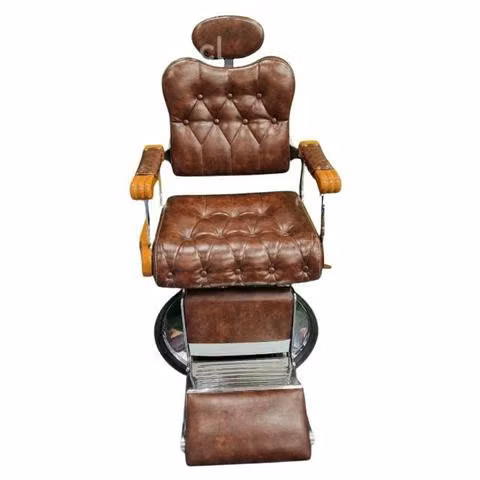 Silla de barberia con reposa pies reclinable - Imagen 2