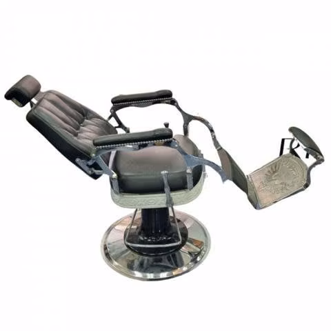 Silla de barberia con reposa pies reclinable