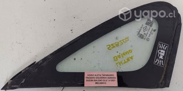 Vidrio Aleta Tapabarro Tras Izq Suzuki Baleno 2021