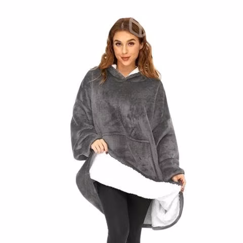 Polerón Gris Sherpa Chiporro Huggle Hoodie Unisex