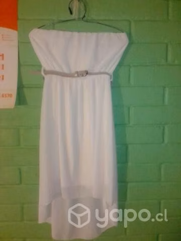 Lindo vestido strapless, talla 38/40