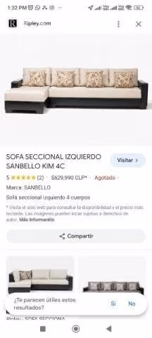 Sofá seccional derecho