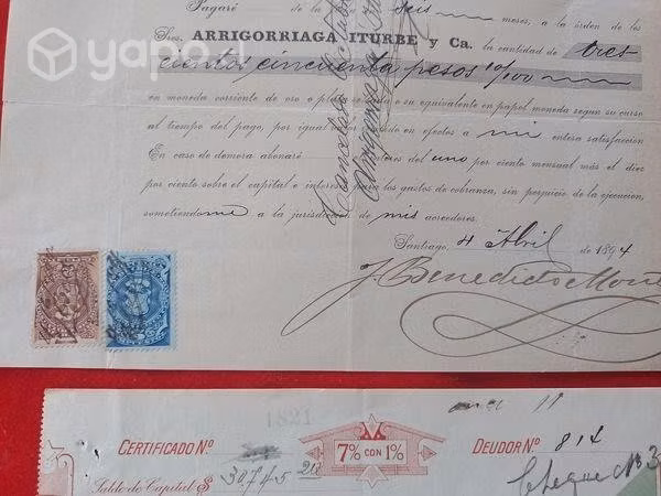 Documentos bancarios antiguos