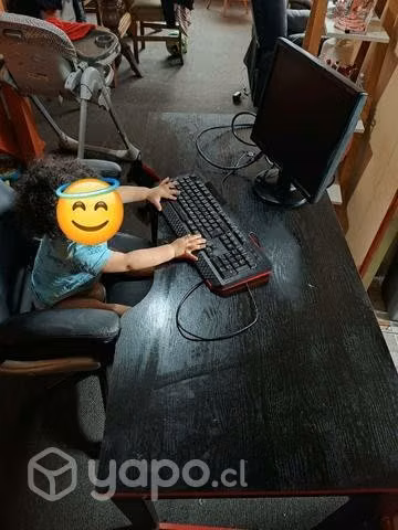 Escritorio + silla + computadora