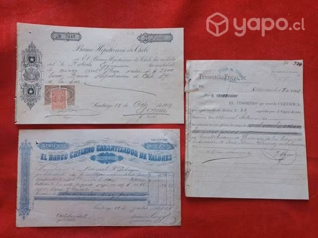 Documentos bancarios antiguos
