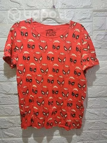 Polera standard Spiderman Deadpool adulto