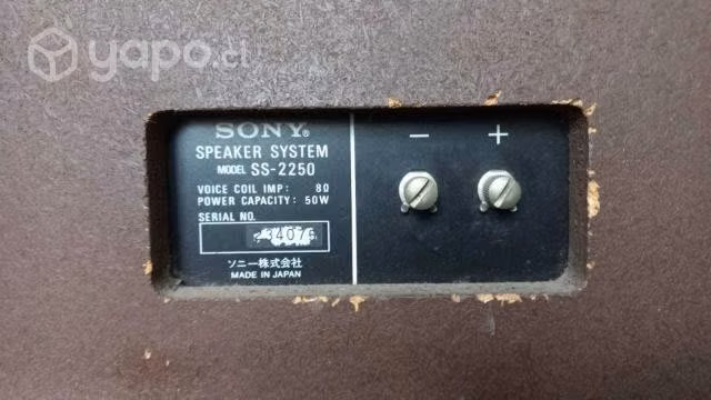 Parlantes Sony SS-2250 Carbocon - Imagen 3