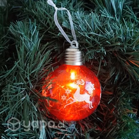 Pack 6 esferas de navidad con luces led 8CM - Imagen 3