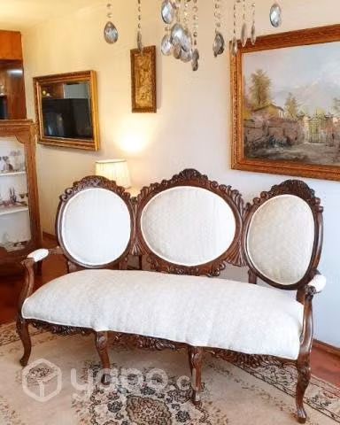 Antiguo living estilo reina Ana