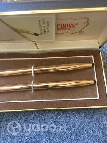Set Cross lapiceros oro 14K boligry mina .C/nuevos