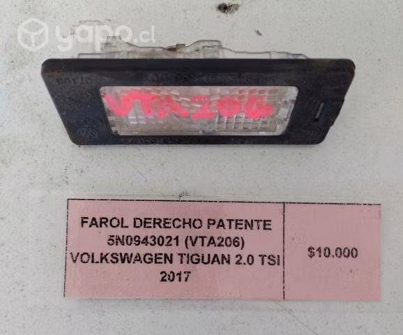 Farol Derecho Patente Volkswagen Tiguan TSI 2017
