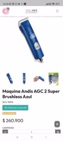 Maquina andis peluqueria canina