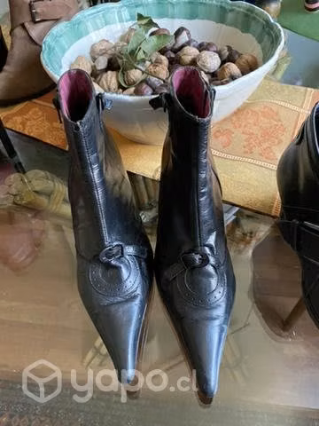 Botines cuero gamuza carteras diferentes colores