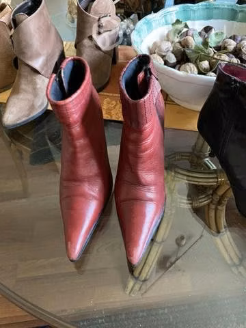 Botines cuero gamuza carteras diferentes colores