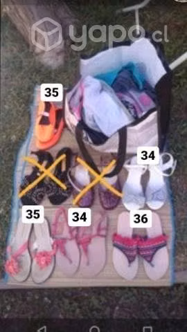 Zapatos chalas usadas número 34,35 y 36