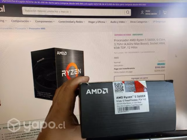Procesador AMD 5600X + FAN - Imagen 3