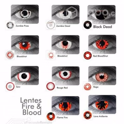 Lentes blancos halloween