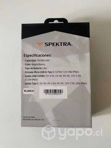 Batería externa Spektra NUEVA