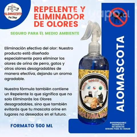 Eliminador de Olores y Repelente para Mascotas