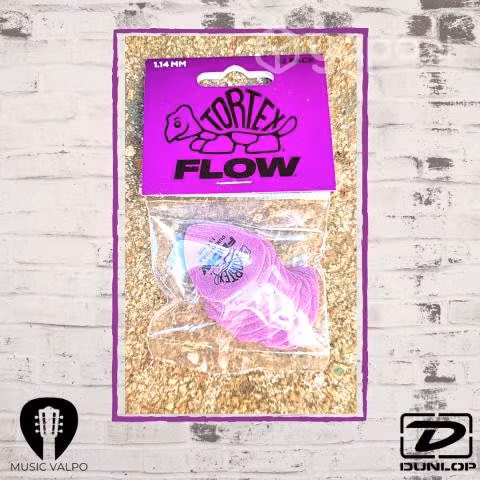Pack 12 uñetas jim dunlop tortex flow pick 1.14