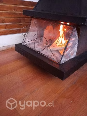 Estufa tipo chimenea