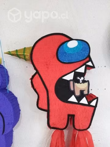 Piñata Amongus Monstruo Rojo Praminique